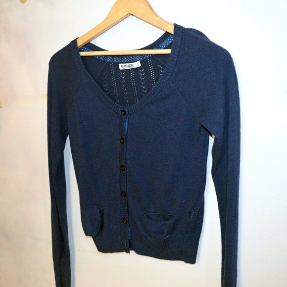 3/$15 🌺 Garage Navy Blue Cardigan - Picture 4 of 16